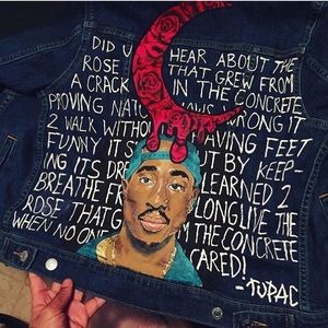 Custom hand painted TUPAC jacket 🌹